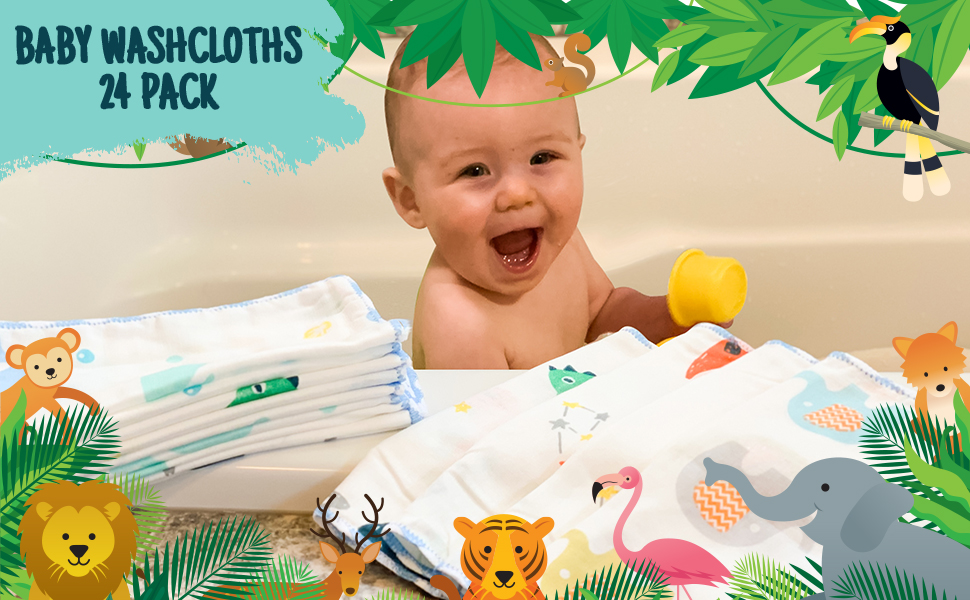 [16621] baby views 24 pack wash cloth