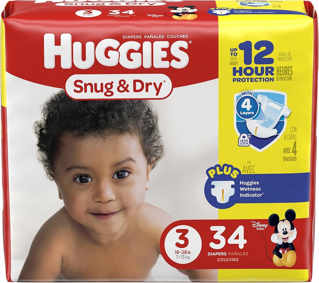 [7501] Huggies Snug & dry 3 34's