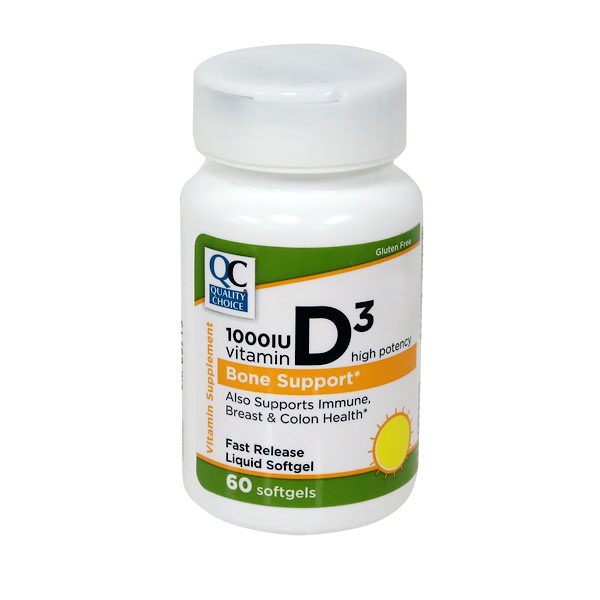 [7674] QC Vitamin D3 1000iu soft gels