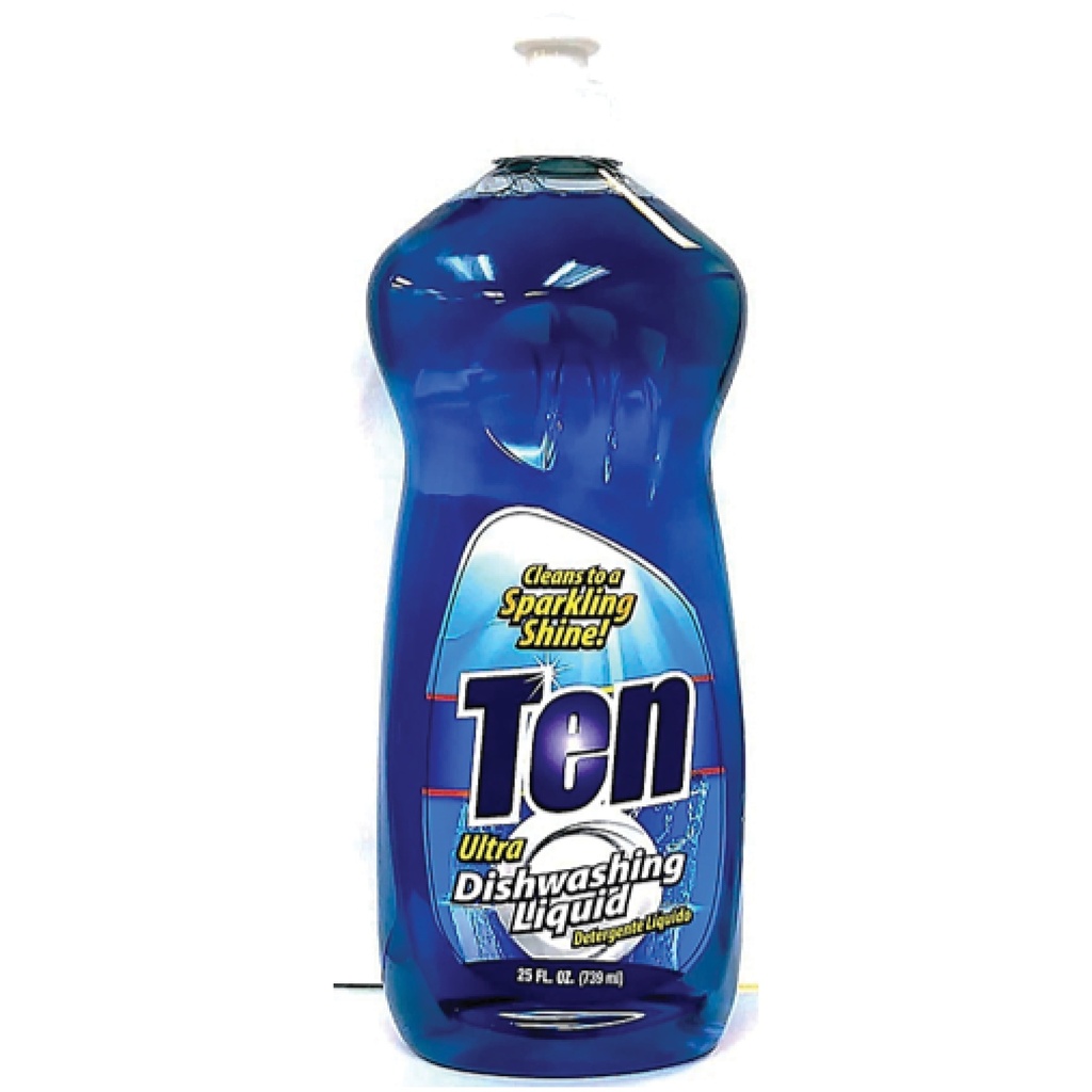 [9557] ten dish washing liquid blue