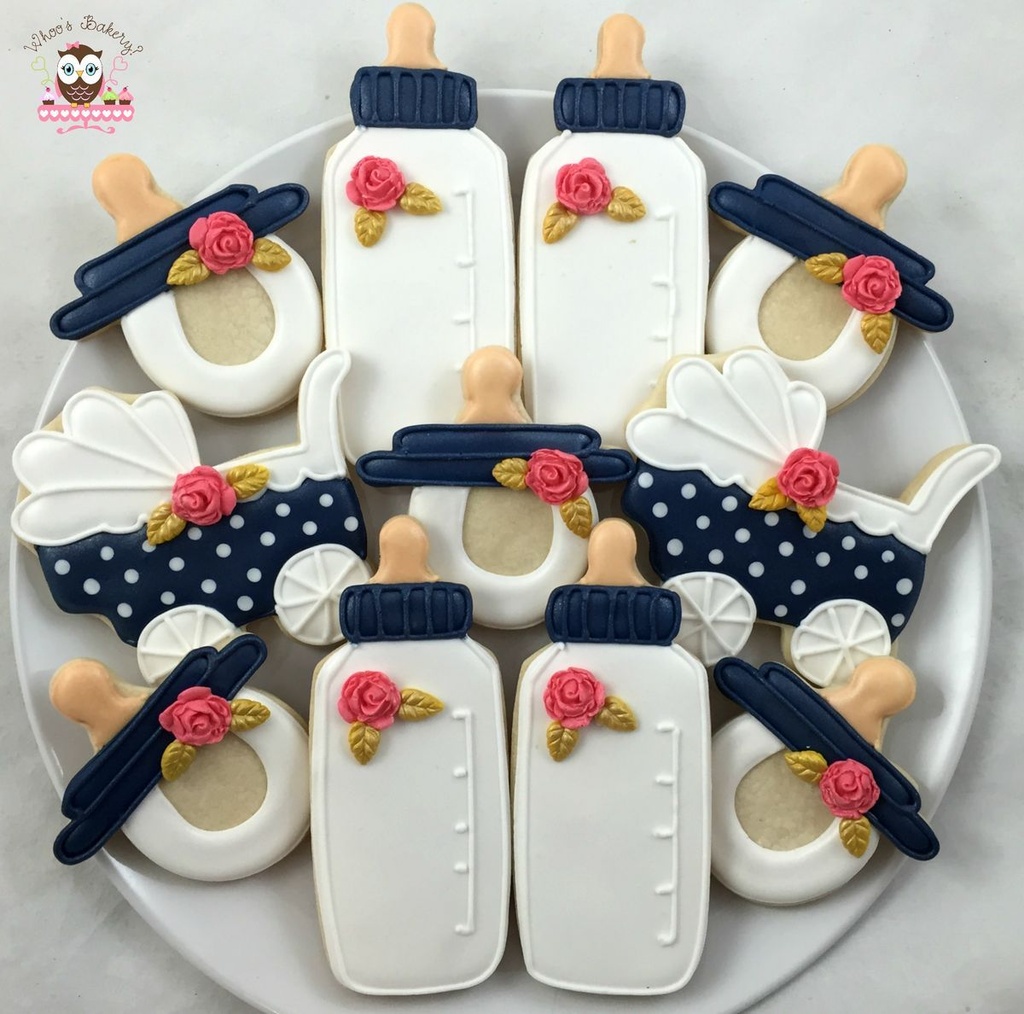 [10443] wide neck baby bottle cookies