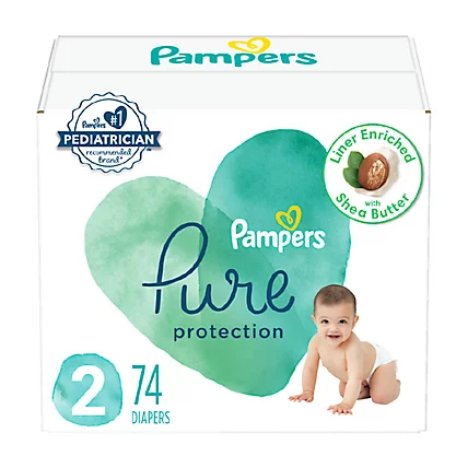 clear plastic pampers sz 2