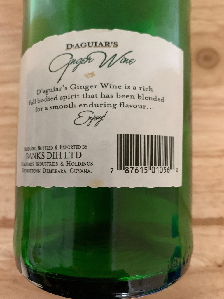 D'aguiar's Ginger Wine