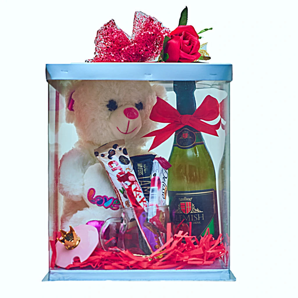 teddy bear & wine set