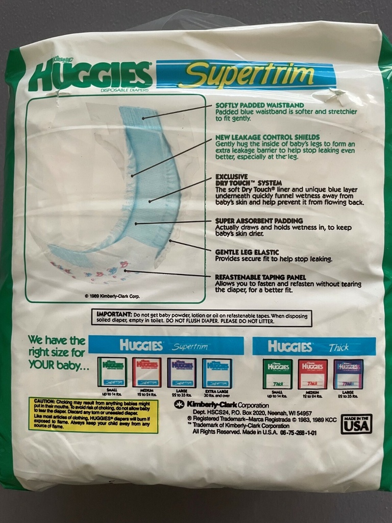 huggies clear plastic sz 3 28