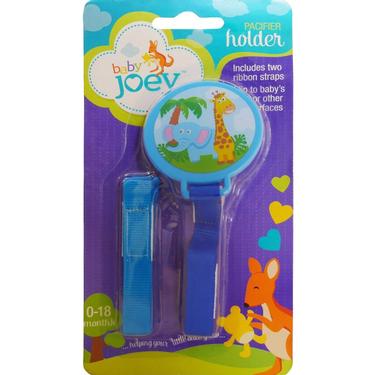 baby joey pacifier holder blue