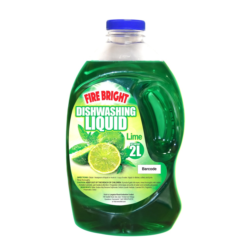 Fire bright dishliquid 2L lime