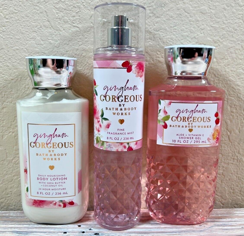 [14060] gingham mist & lotion set