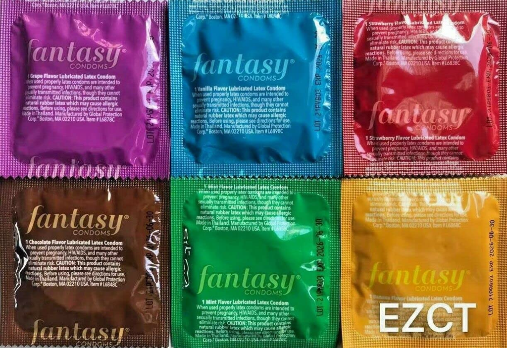 [15447] Fantasy condoms assort colours